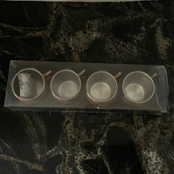 ˚₊‧꒰ა ☆ ໒꒱ ‧₊˚ Two 4 Pc MOSCOW MULE SHOT GLASS SET (3B-DT) - Picture 5 of 5